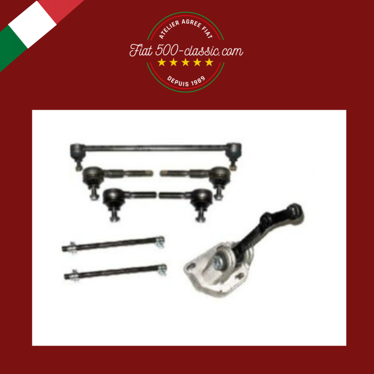 KIT TIRANTS DIRECTION COMPLET FIAT 500 F/L/R/G