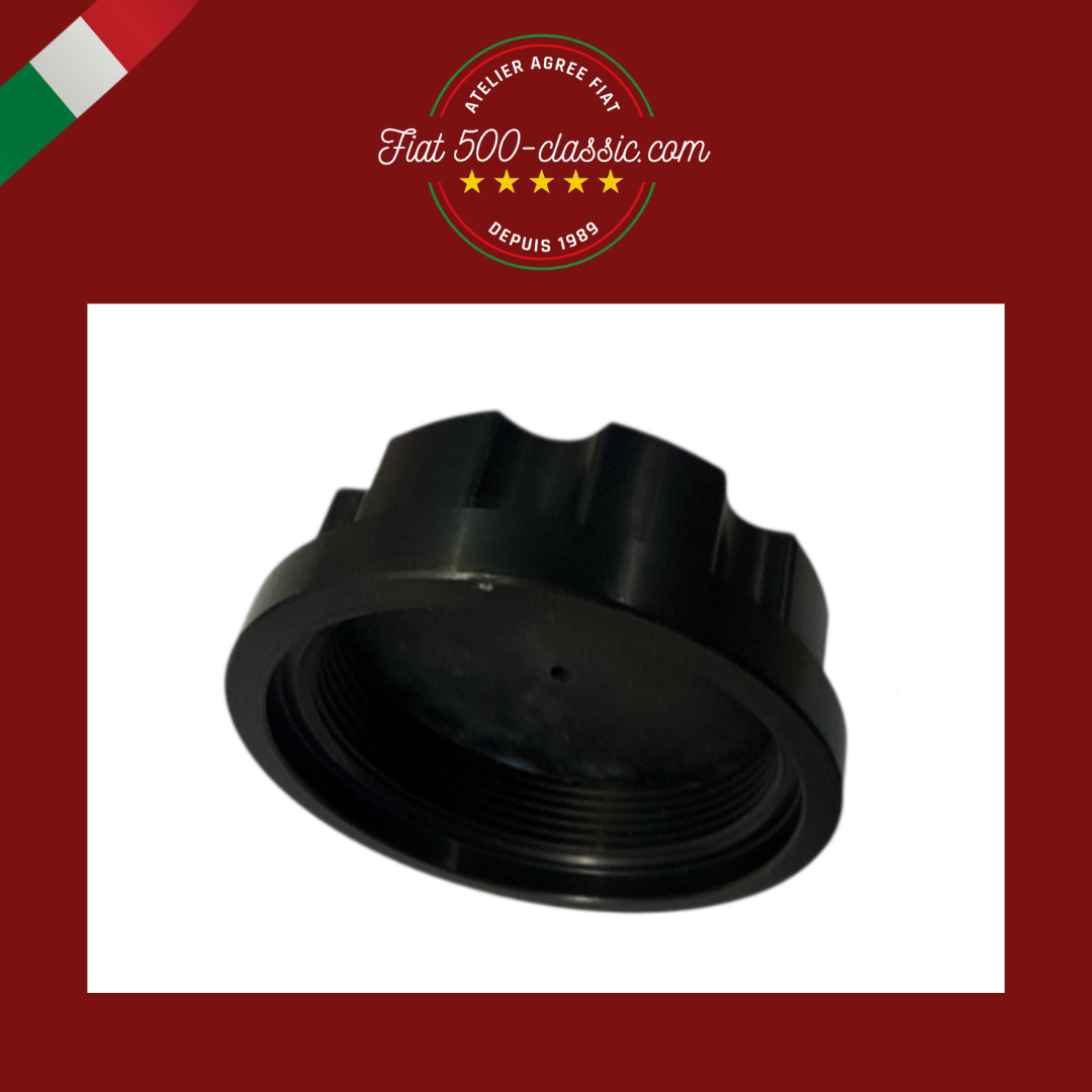 BOUCHON RÉSERVOIR ESSENCE ALUMINIUM NOIR ANODISÉ FIAT 500 F L R GIARDINIERA