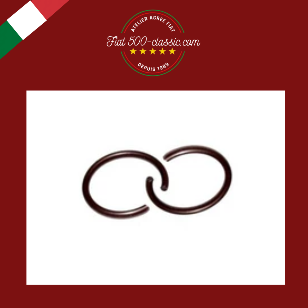 PAIRE DE BAGUES DE SÉCURITÉ DE DEMI-ARBRE FIAT 500 D F L R - pour demi-arbre diamètre 25 mm