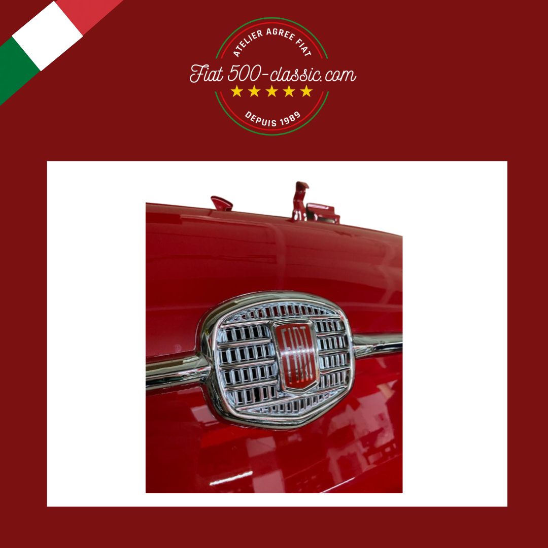 NEZ AVANT PORTE-VÊTEMENTS MURAL EN TÔLE FRONTAL AVEC LUMIÈRES À LED FIAT 500