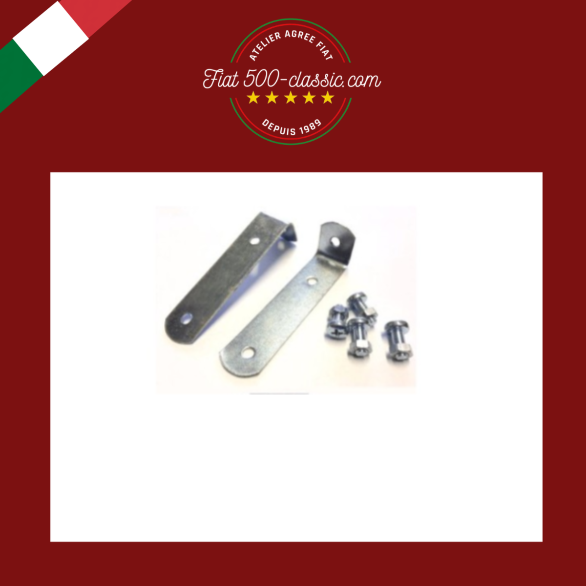 KIT PETITS ÉTRIERS PORTE-PLAQUE AVANT FIAT 500