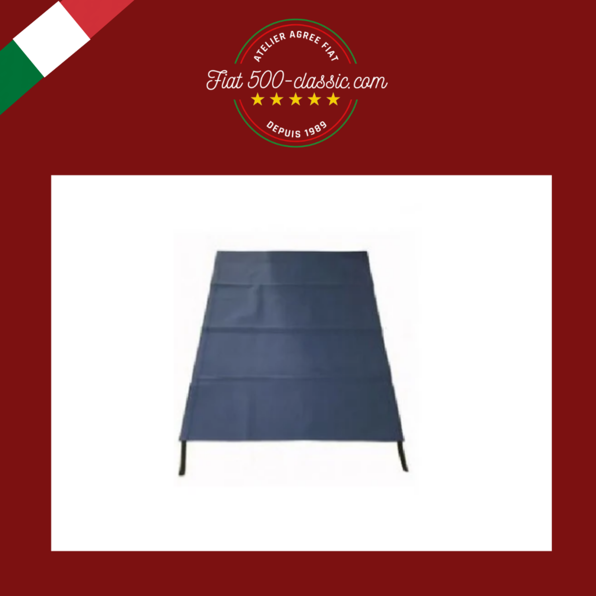 BÂCHE CAPOTE BLEUE FIAT 500 GIARDINIERA