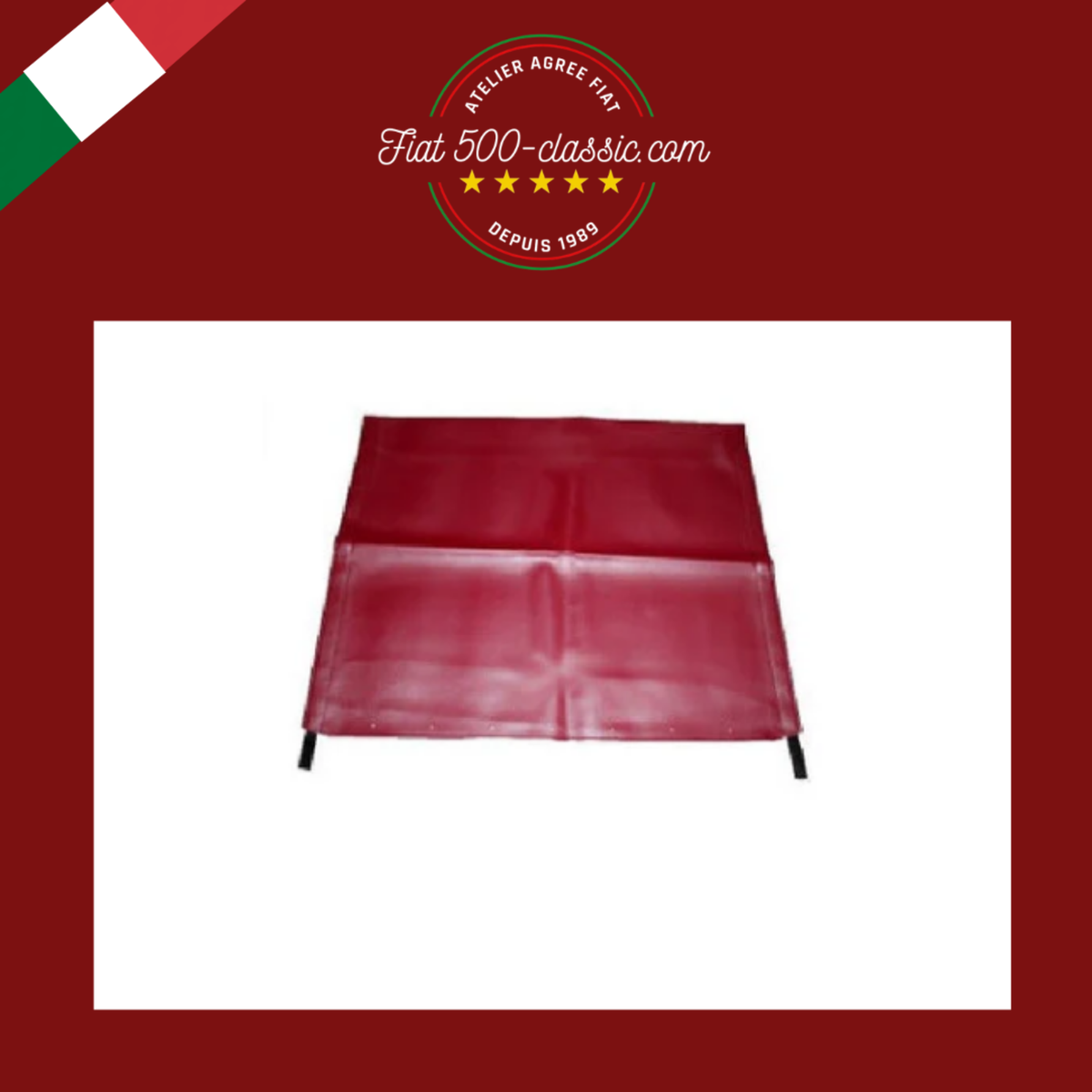 BÂCHE CAPOTE BORDEAUX FIAT 500