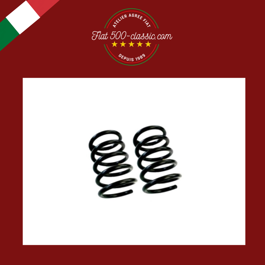PAIRE RESSORTS SUSPENSION ARRIÈRE NOIRES HAUTEUR 19 CM FIAT 500