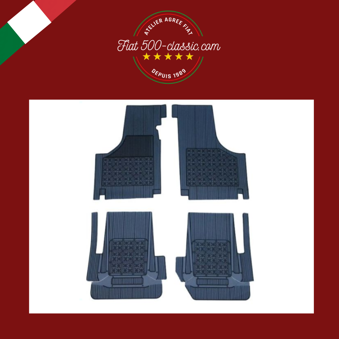 KIT SUR-TAPIS EN CAOUTCHOUC GRIS FIAT 500
