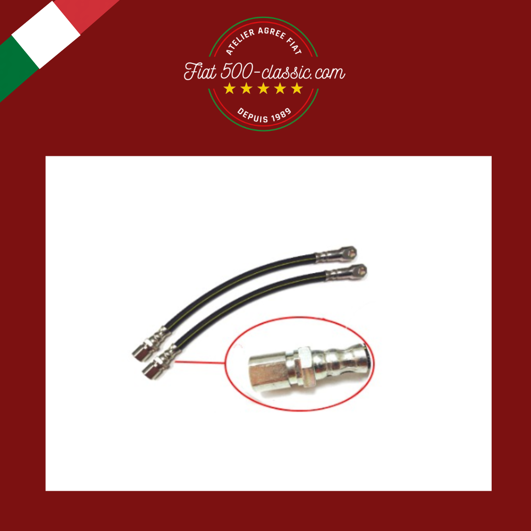 PAIRE DE FLEXIBLES DE FREIN AVANT FIAT 500 F L R GIARDINIERA