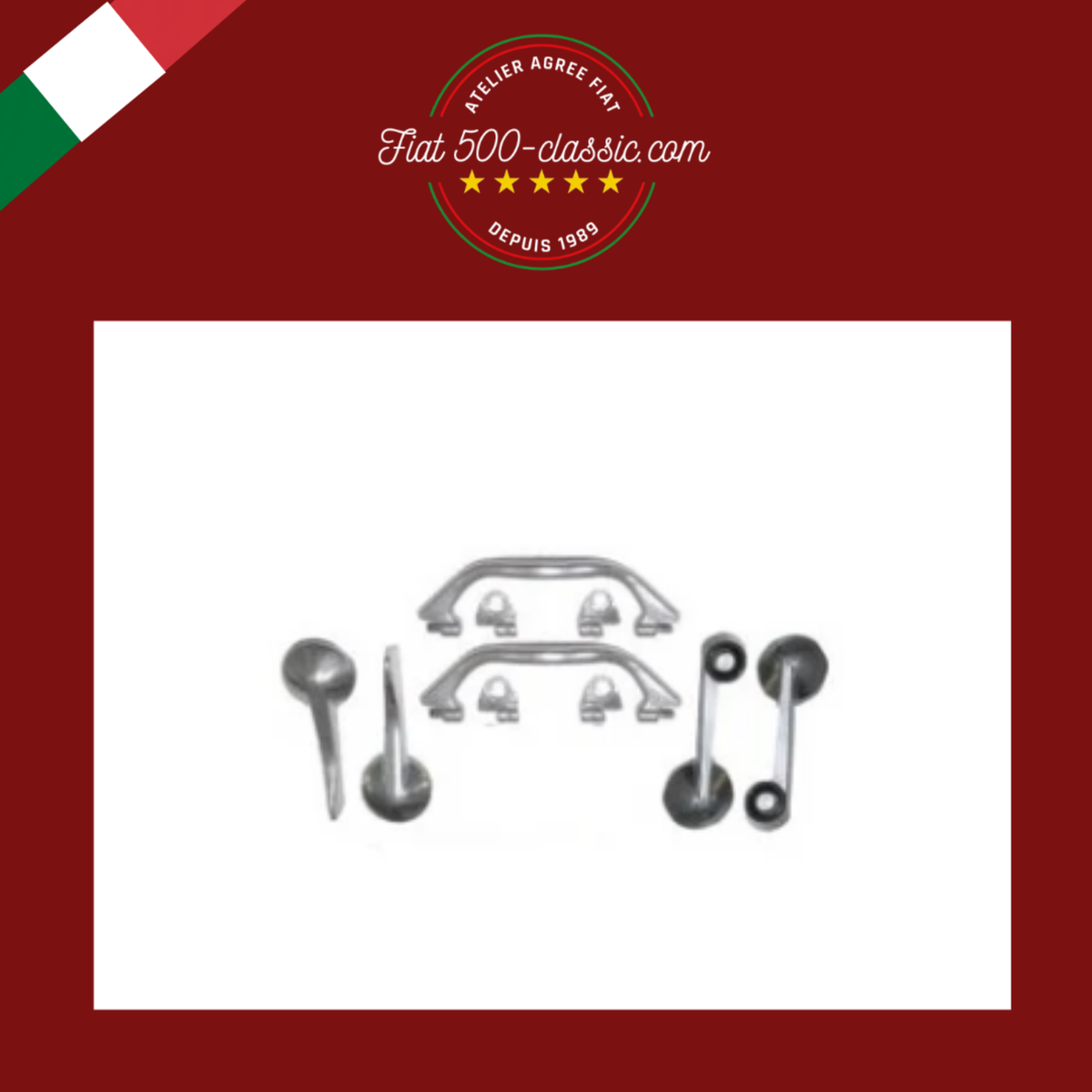 KIT POIGNÉES INTÉRIEURES ALUMINIUM FIAT 500 F