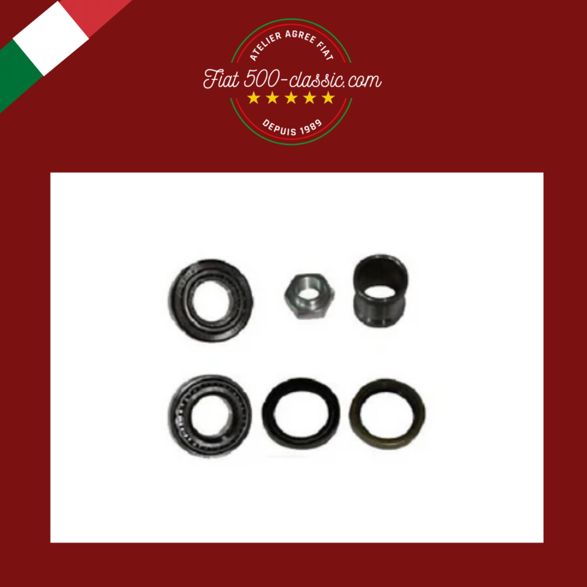 KIT ROULEMENTS DE ROUE ARRIÈRE FIAT 500 N, D (JUSQU'À CHÂSSIS 622862)
