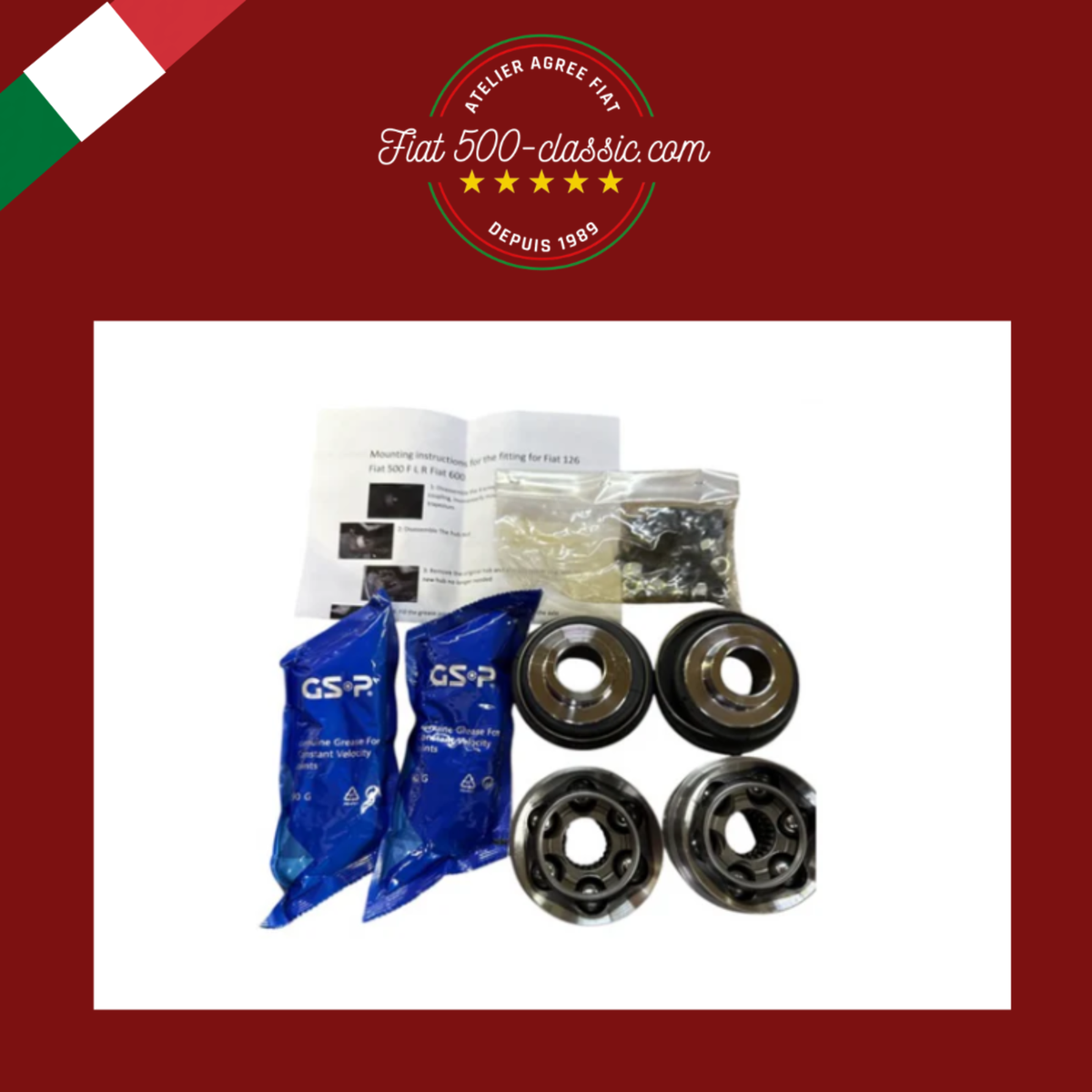 Kit de modification des joints homocinétiques fiat 500 - 126