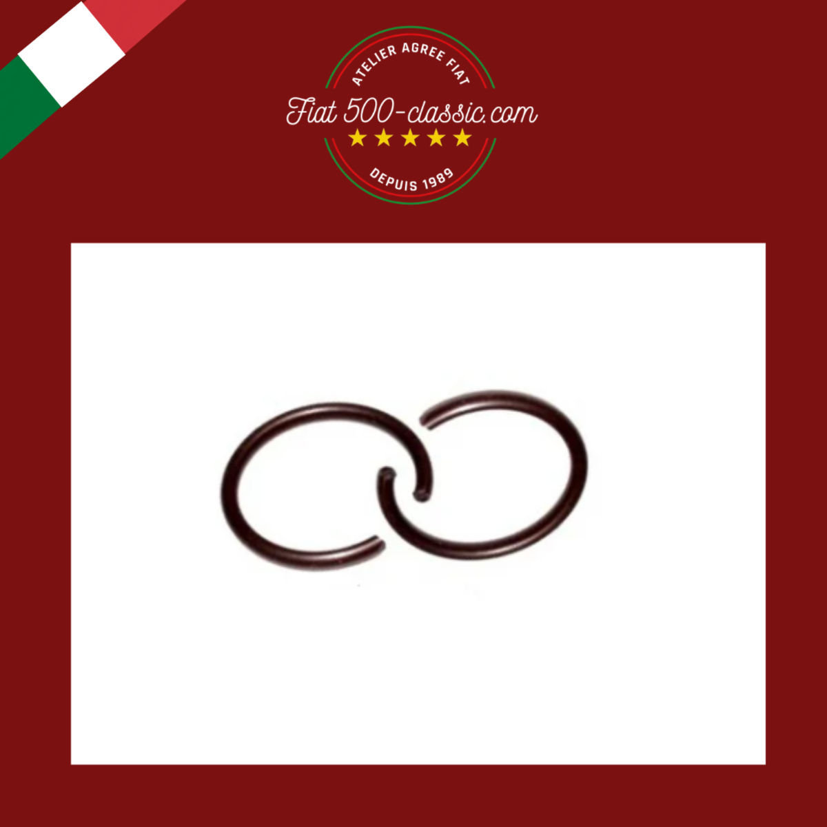 PAIRE DE BAGUES DE SÉCURITÉ DE DEMI-ARBRE FIAT 500 N D - pour demi-arbre diamètre 17 mm (COPIE)