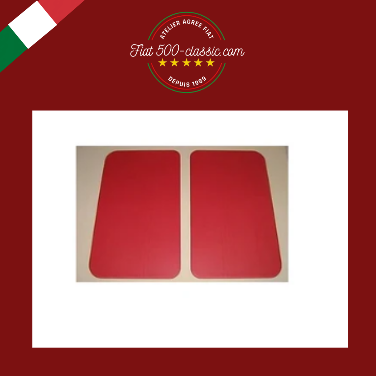 PAIRE PANNEAUX PORTE AVANT FIAT 500 R ROUGES ÉCONOMIQUES