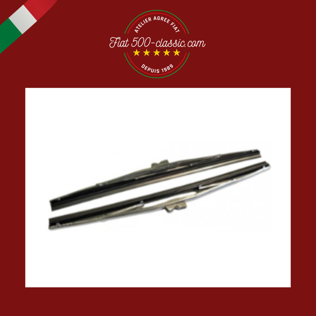 PAIRE DE BALAIS D'ESSUIE-GLACE FIAT 500 VIGNALE GAMINE - BIANCHINA
