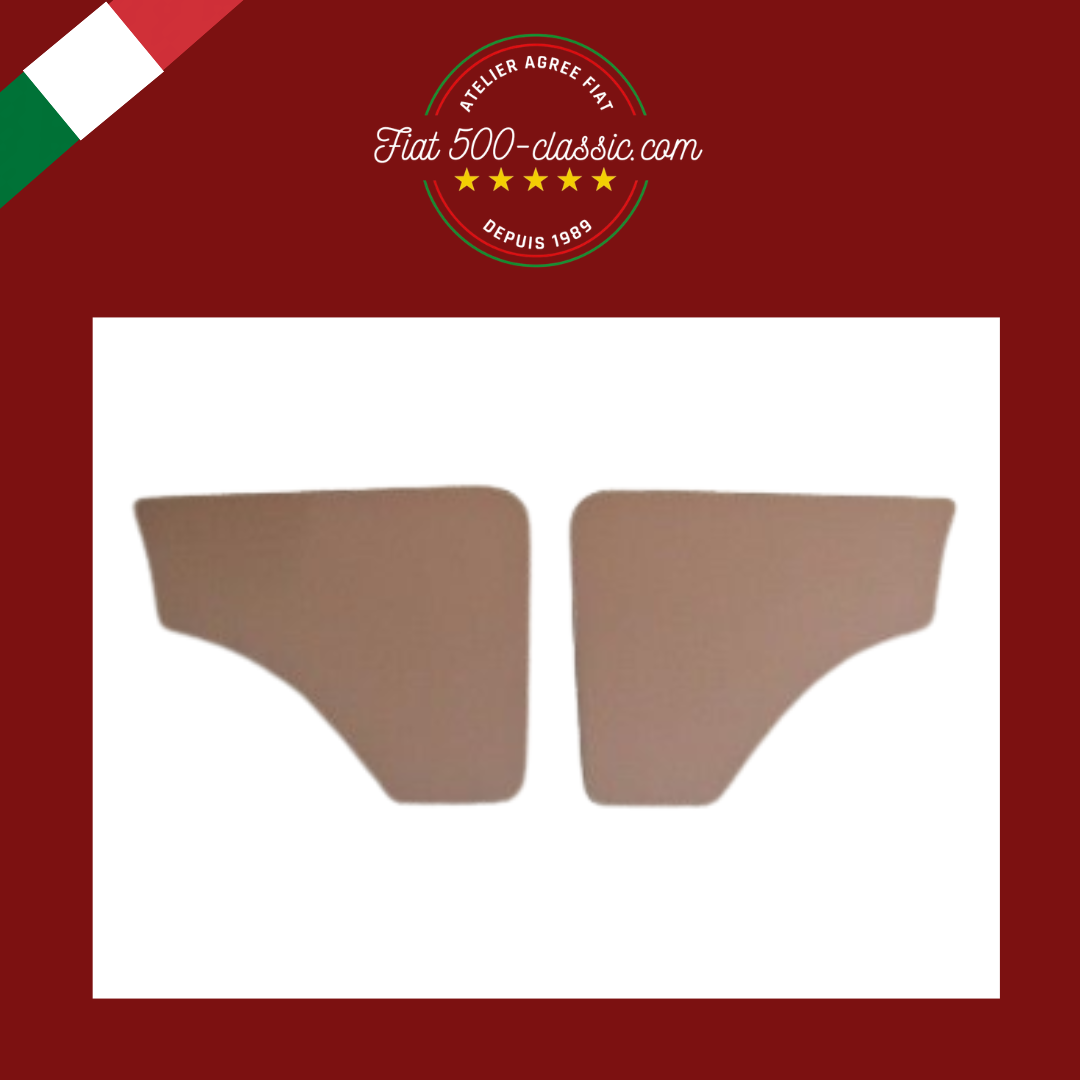 PAIRE PANNEAUX ARRIÈRE FIAT 500 D COULEUR NOISETTE EN VIPLA - ASSORTI AVEC HOUSSES