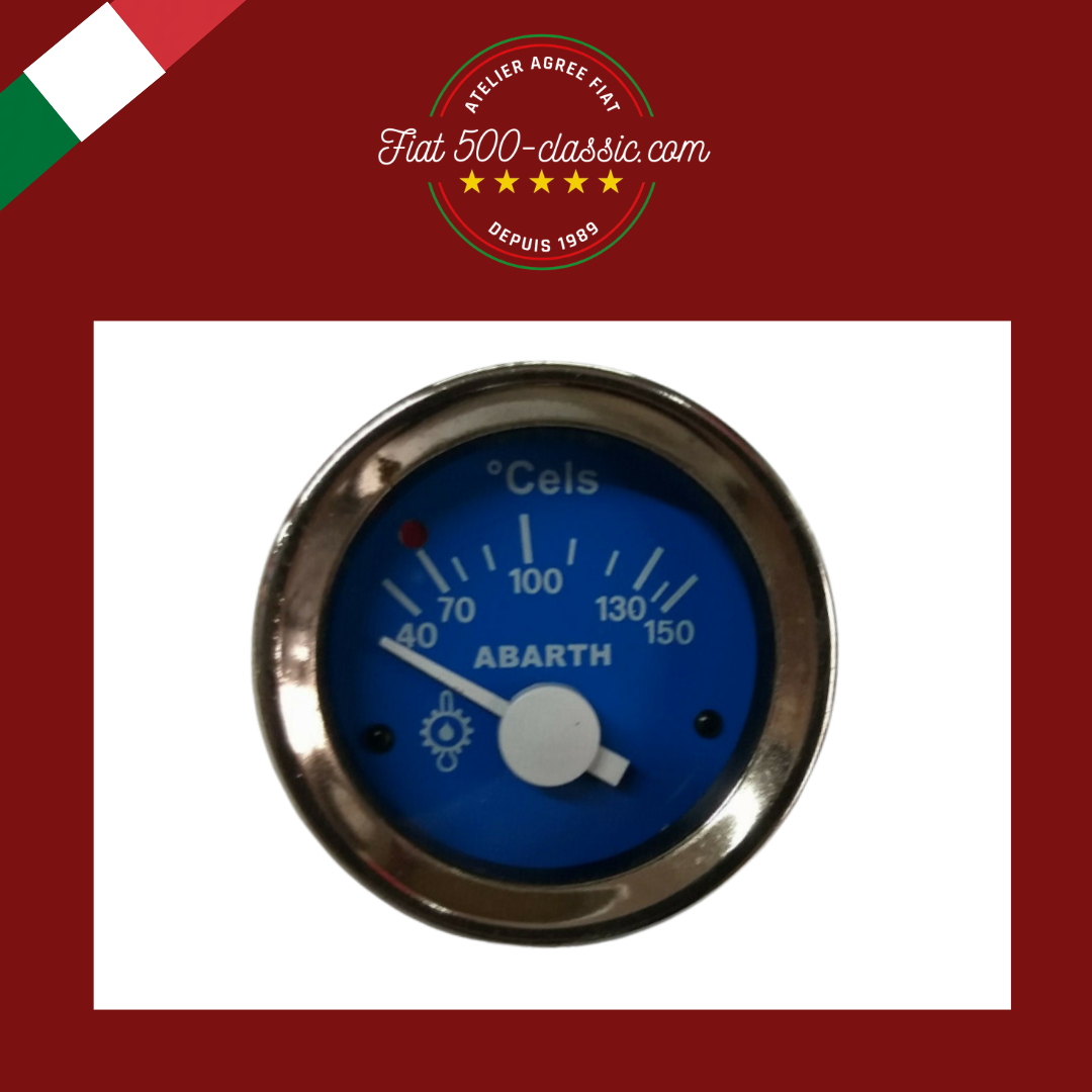 INSTRUMENT TEMPÉRATURE D'HUILE BLEU ABARTH Ø 52 MM FIAT 500