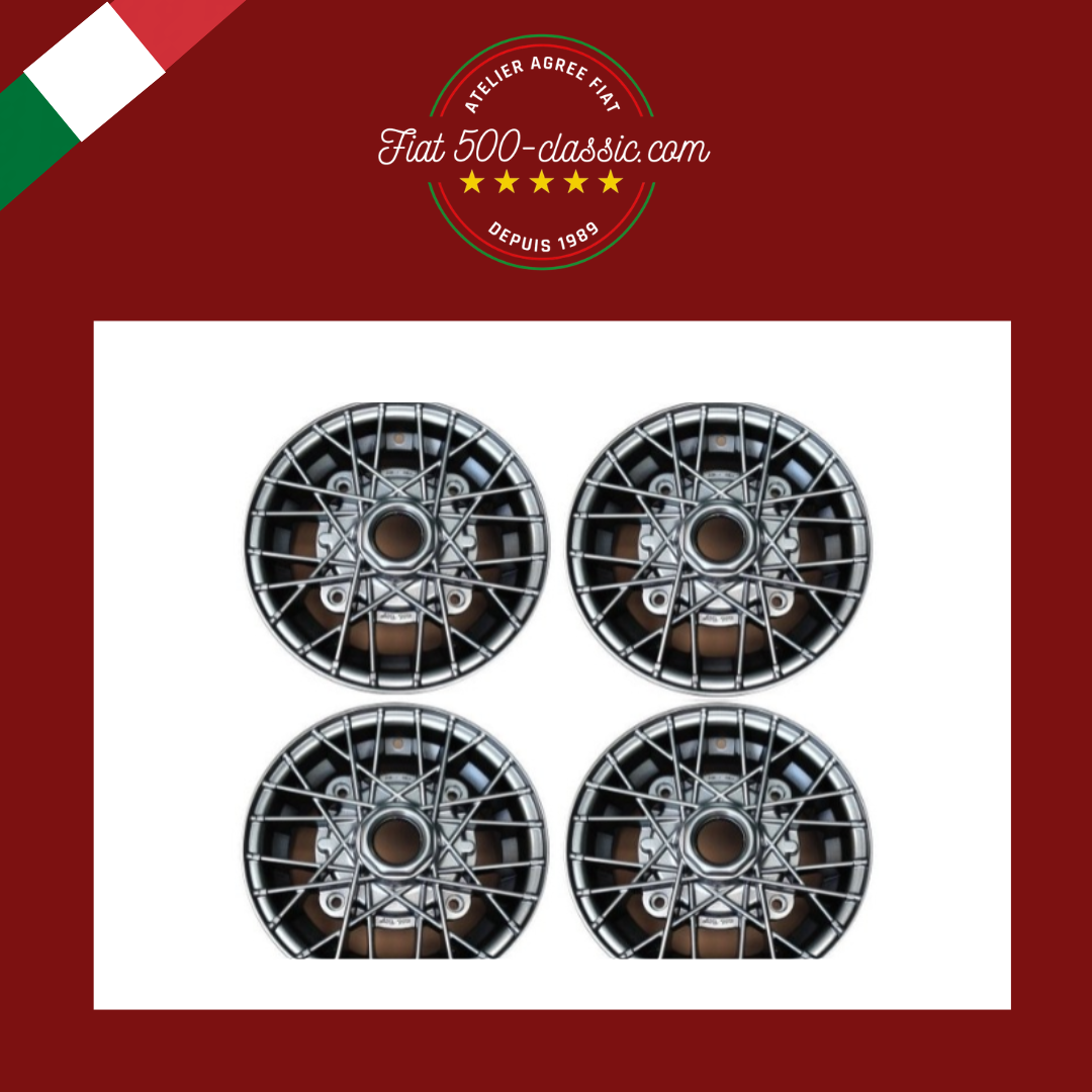 KIT 4 JANTES EN ALLIAGE RAY ANTHRACITE SUPERLOOK 4x190 FIAT 500
