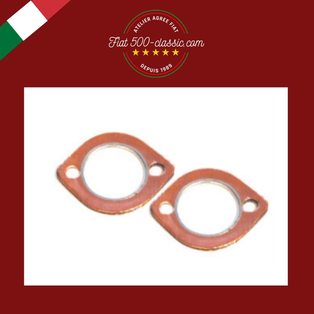 PAIRE JOINTS COLLECTEUR D'ÉCHAPPEMENT EN CUIVRE FIAT 500
