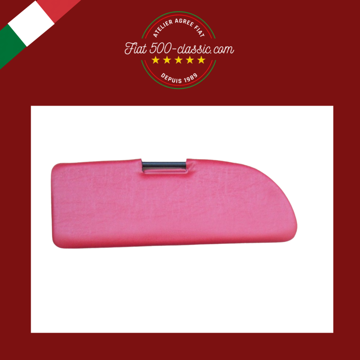GARNITURE AILETTE PARE-SOLEIL ROUGE FIAT 500