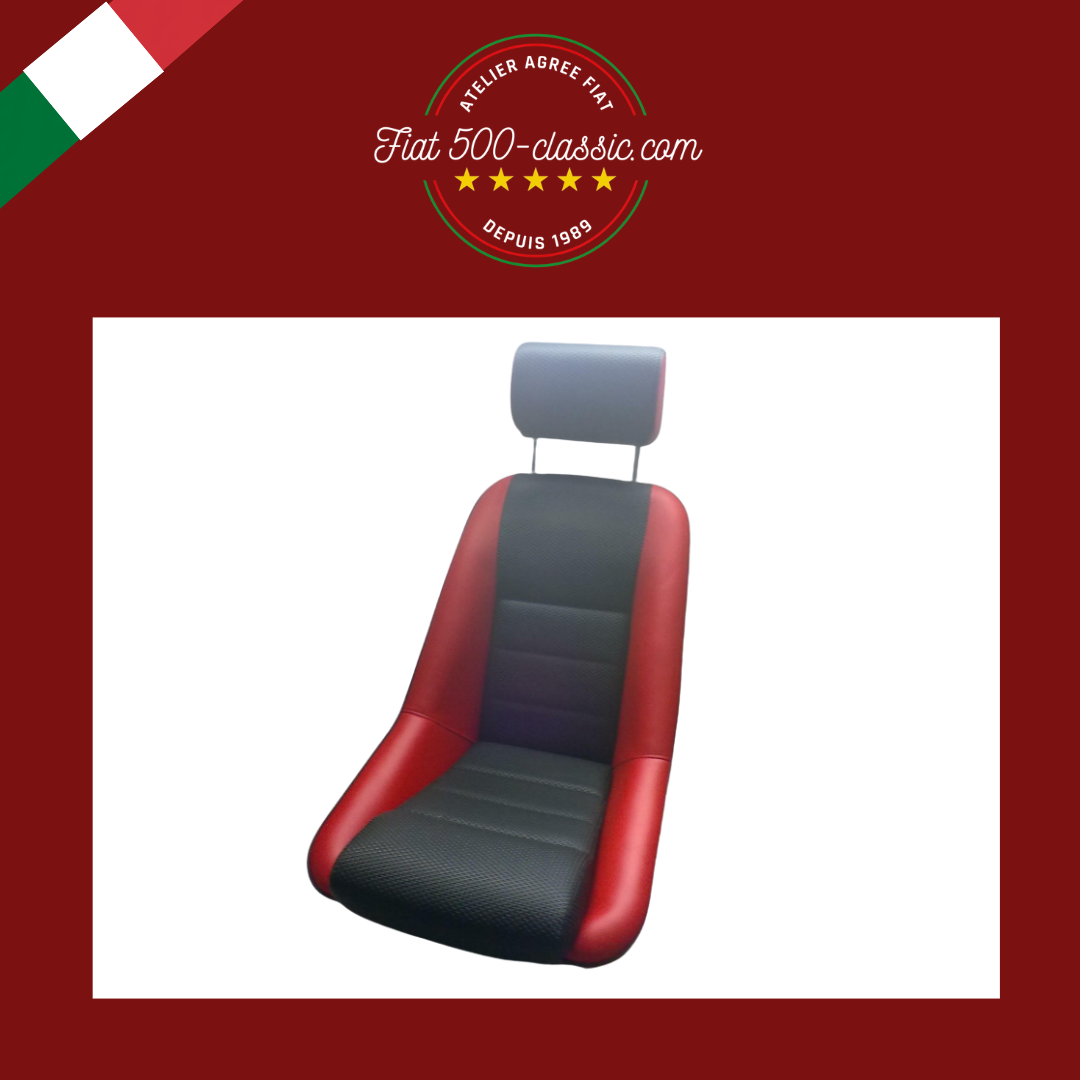 SIÈGES SPORTIFS AVEC APPUIE-TÊTE MODÈLE FUSINA FIAT 500 ROUGE
