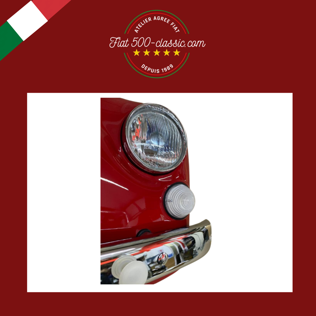 NEZ AVANT PORTE-VÊTEMENTS MURAL EN TÔLE FRONTAL AVEC LUMIÈRES À LED FIAT 500