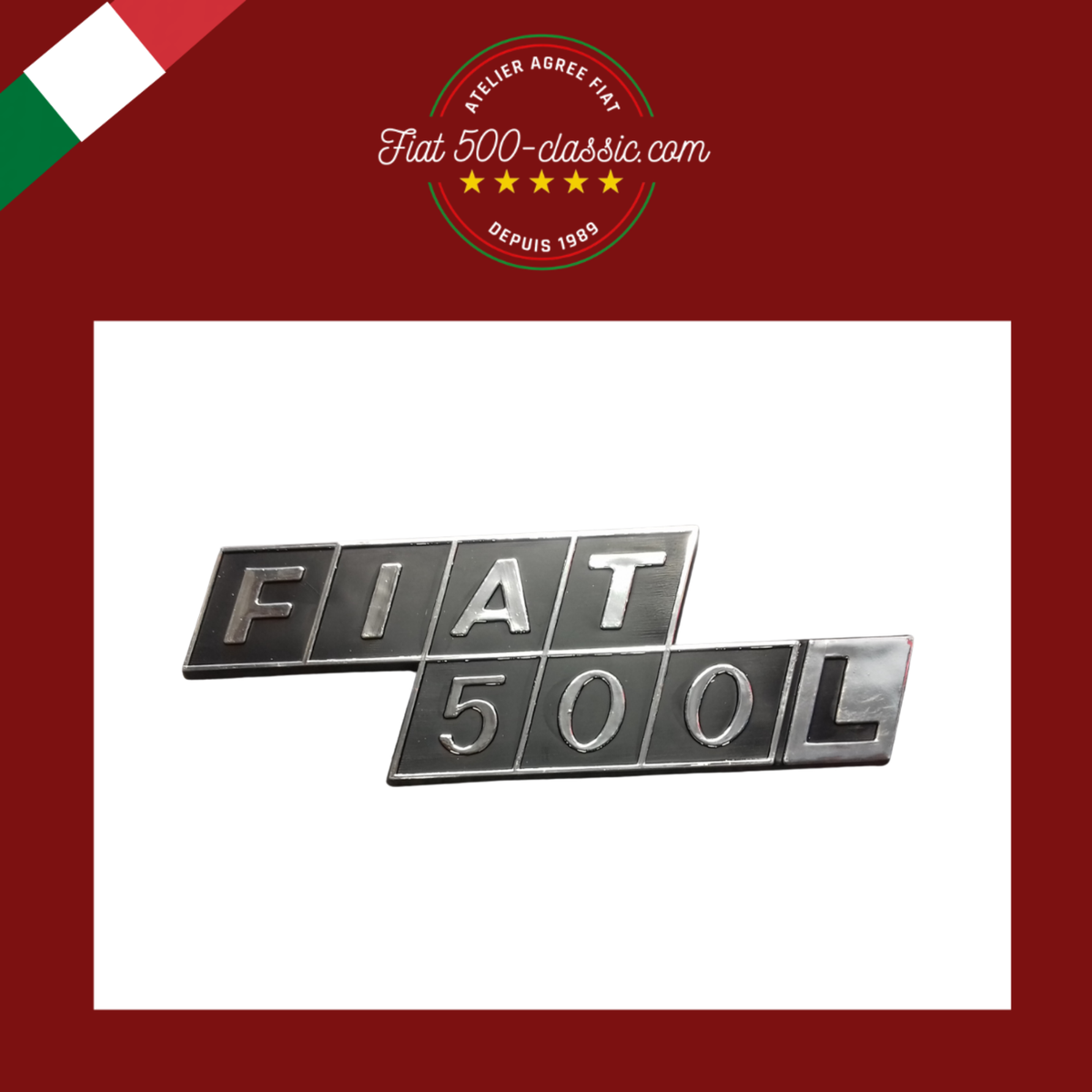 EMBLÈME ARRIÈRE FIAT 500 L EN ZAMAK