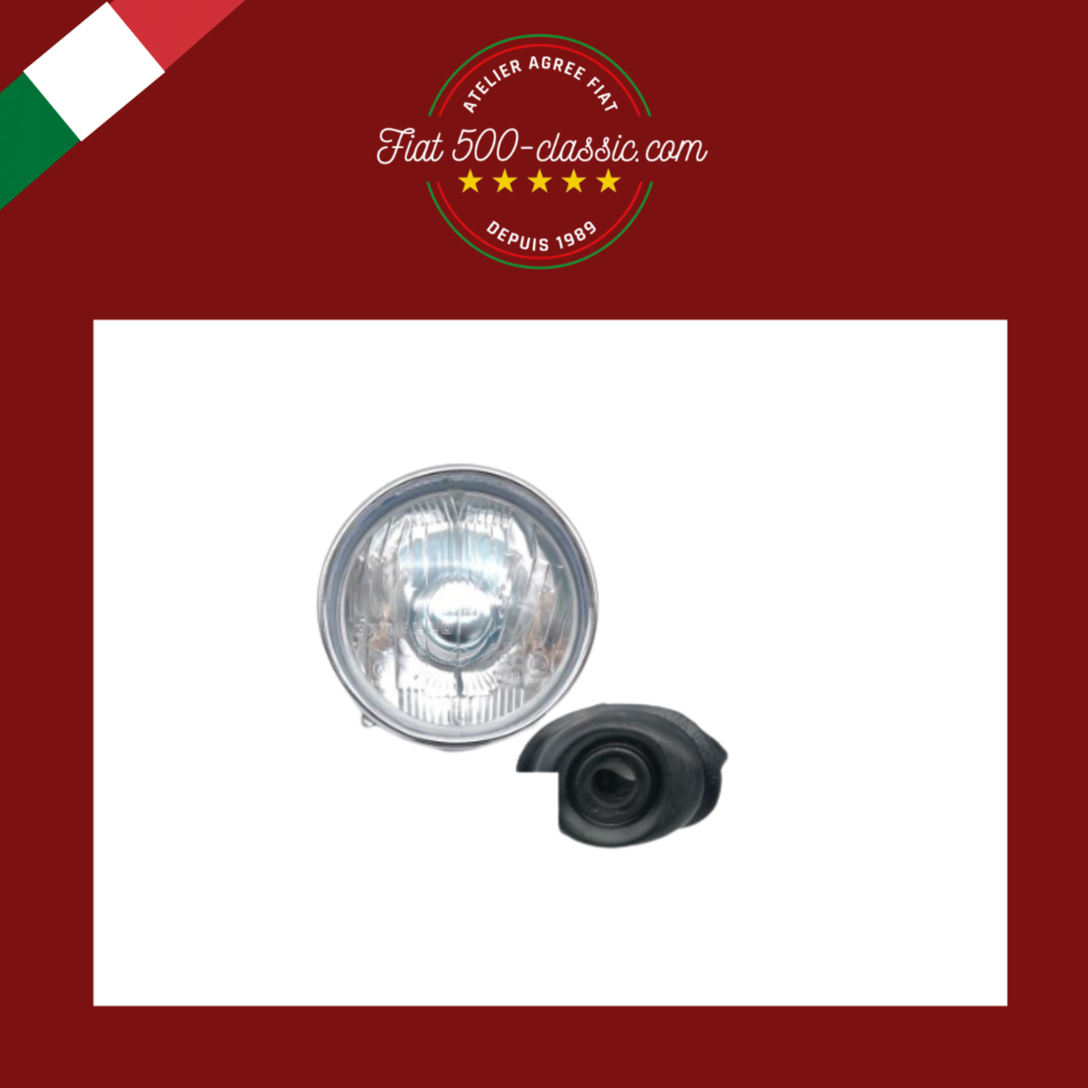 PHARE AVANT CHARIOT AVEC CADRE FIAT 500