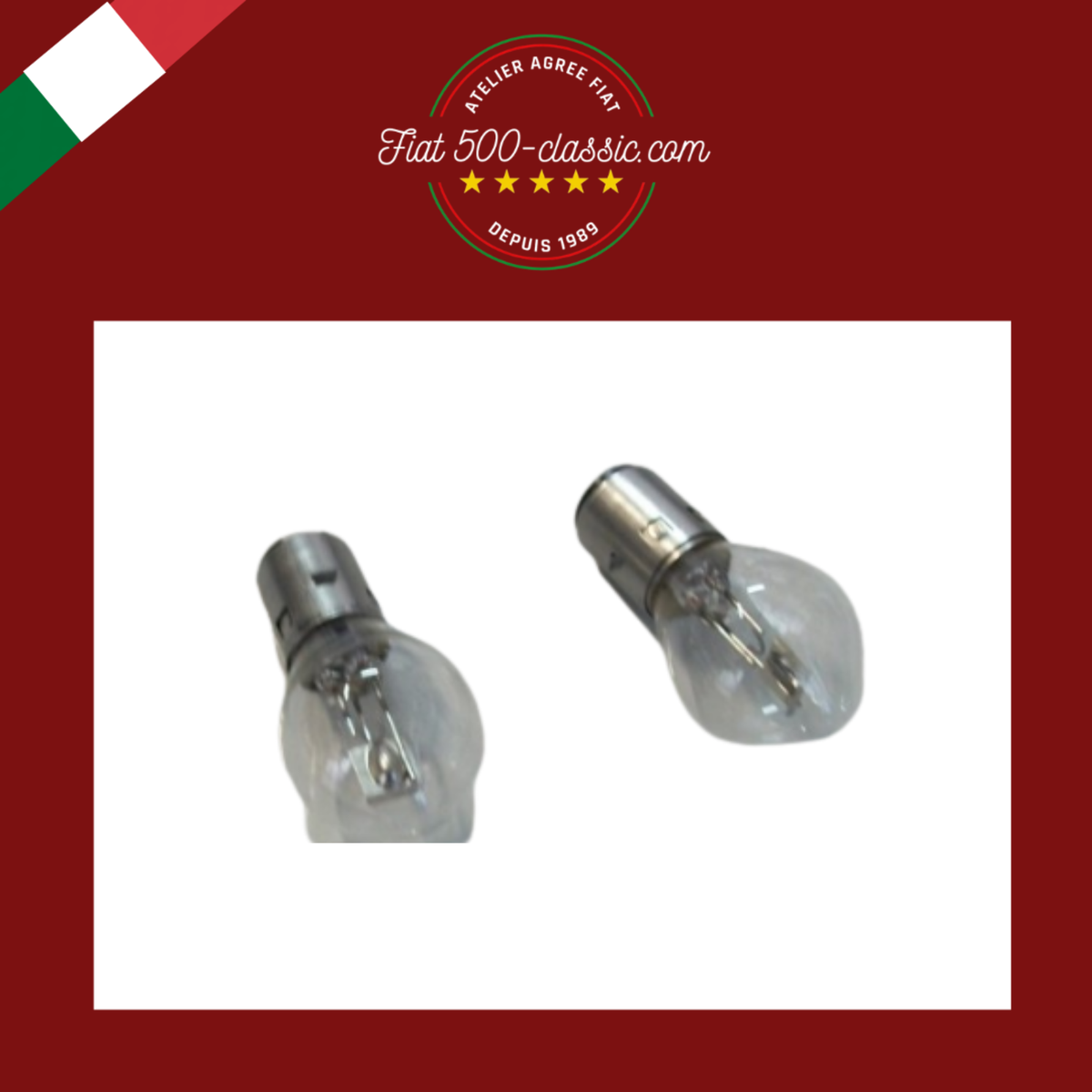 PAIRE AMPOULE 12V  POUR PHARES FIAT 500 N D