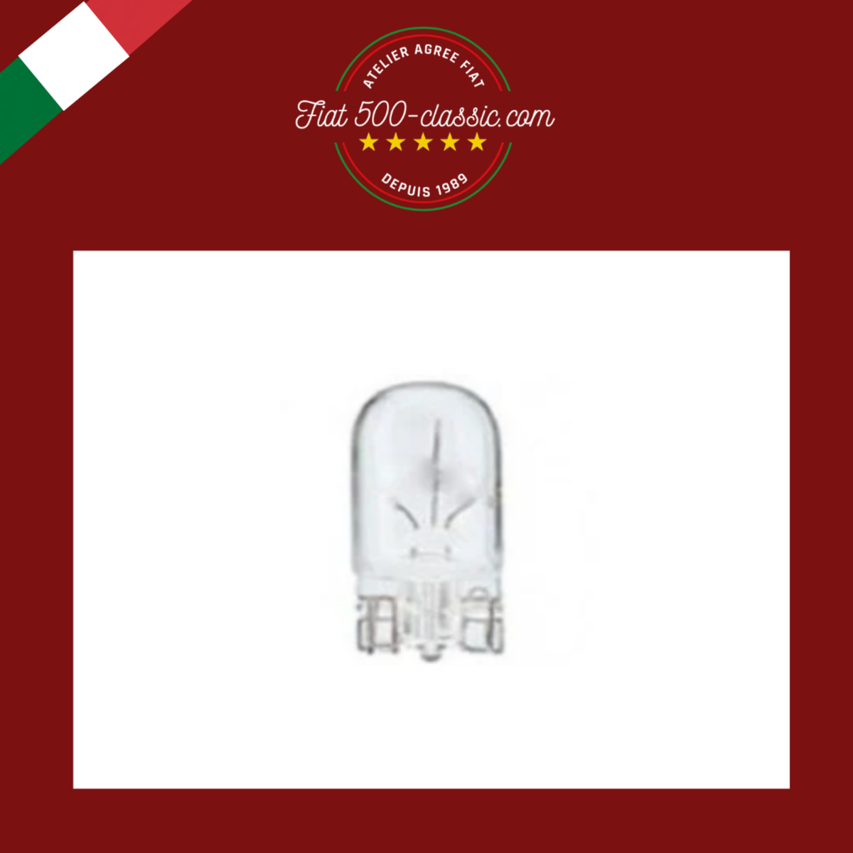 AMPOULE CLIGNOTANTS LATÉRAUX BLANCHE 12V 5W FIAT 500