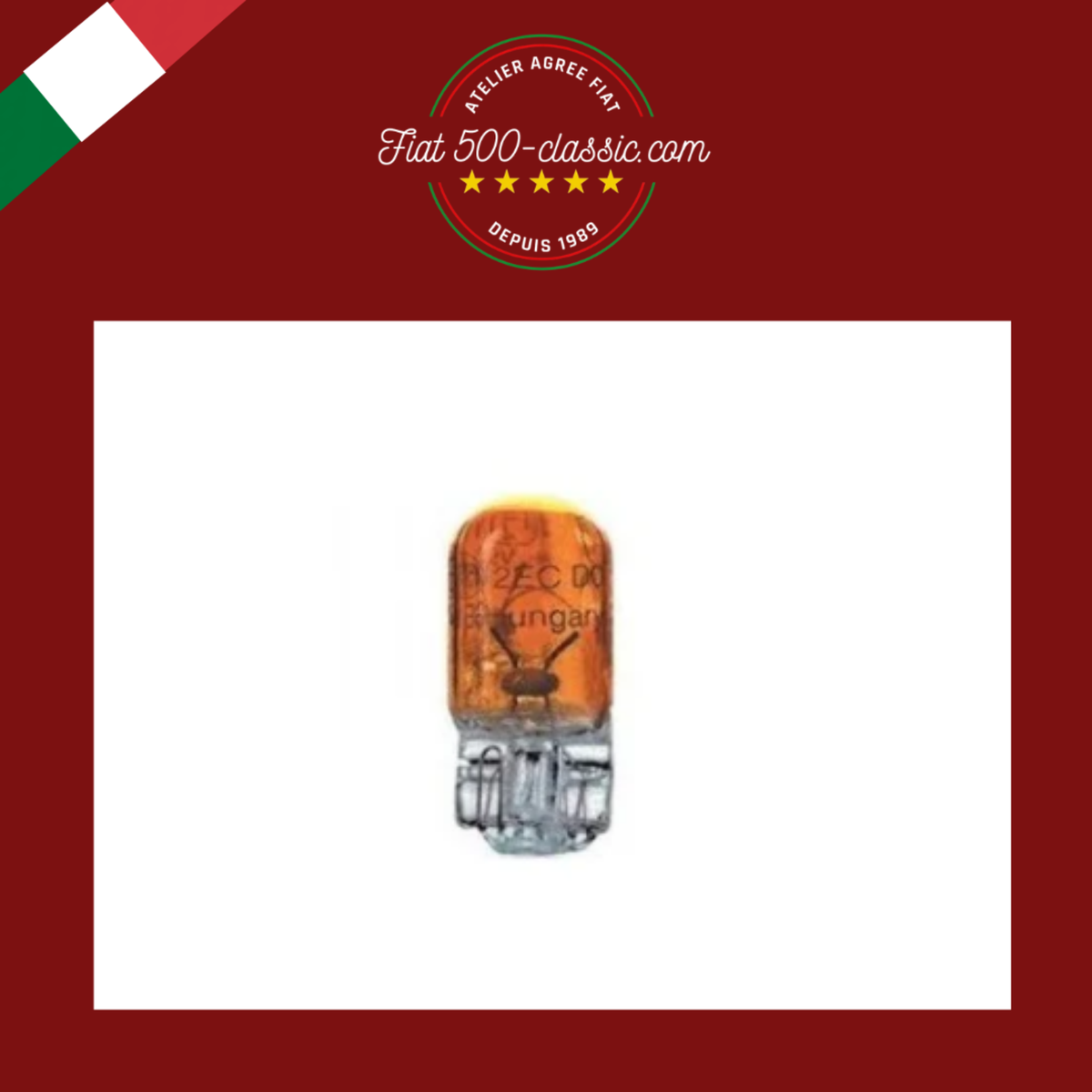 AMPOULE CLIGNOTANTS LATÉRAUX ORANGE 12V 5W FIAT 500