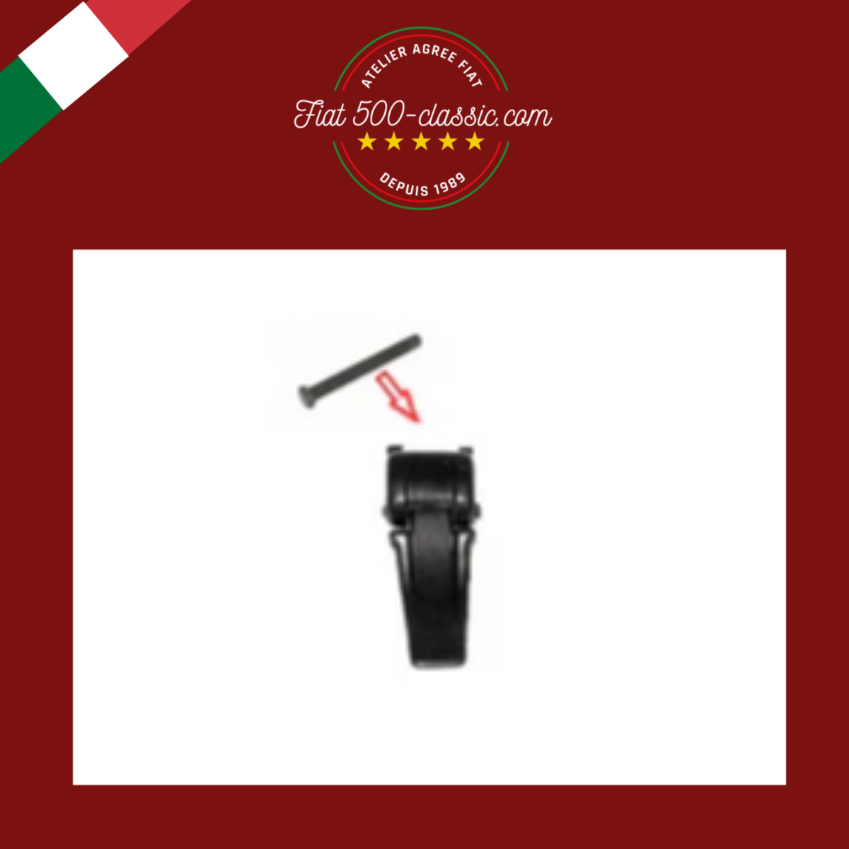 AXE POIGNÉE CAPOTE FIAT 500 F/L/R