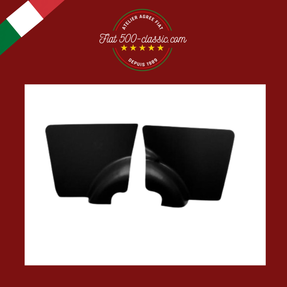 PAIRE PANNEAUX ARRIÈRE FIAT 500 F R NOIRS