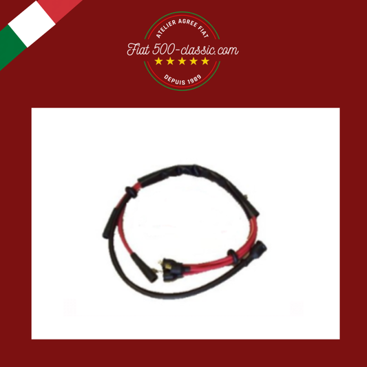 CÂBLES BOUGIE ROUGES EN SILICONE POUR BOBINE À GAUCHE FIAT 500 N D F