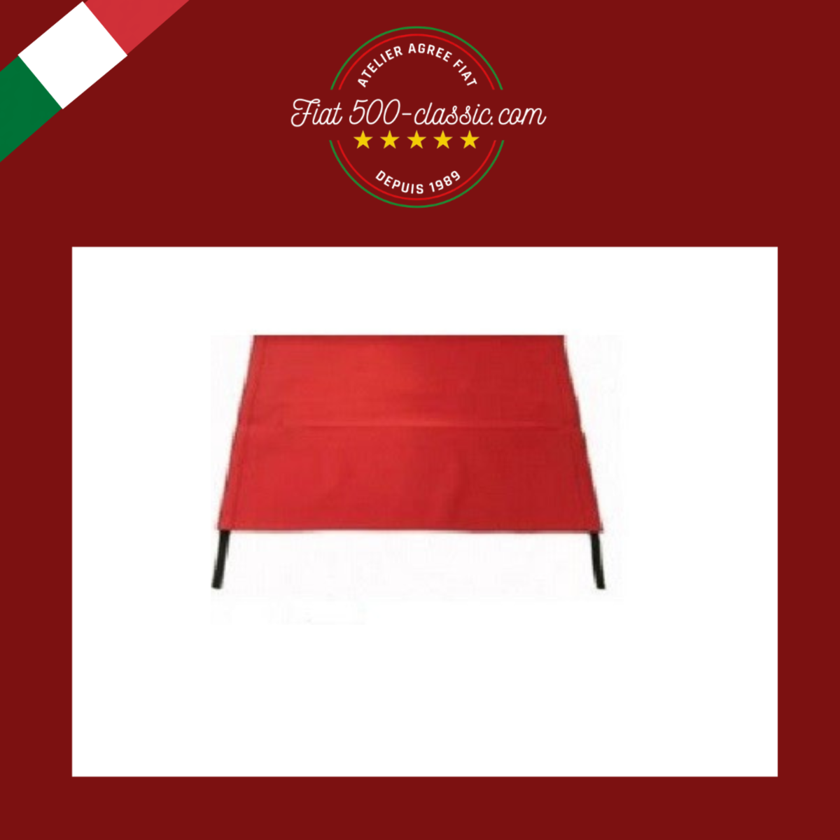 BÂCHE CAPOTE ROUGE FIAT 500