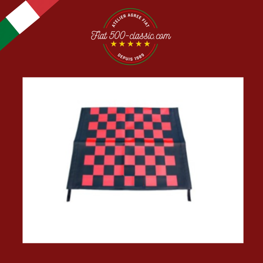 BÂCHE CAPOTE À DAMIER ROUGE ET NOIR