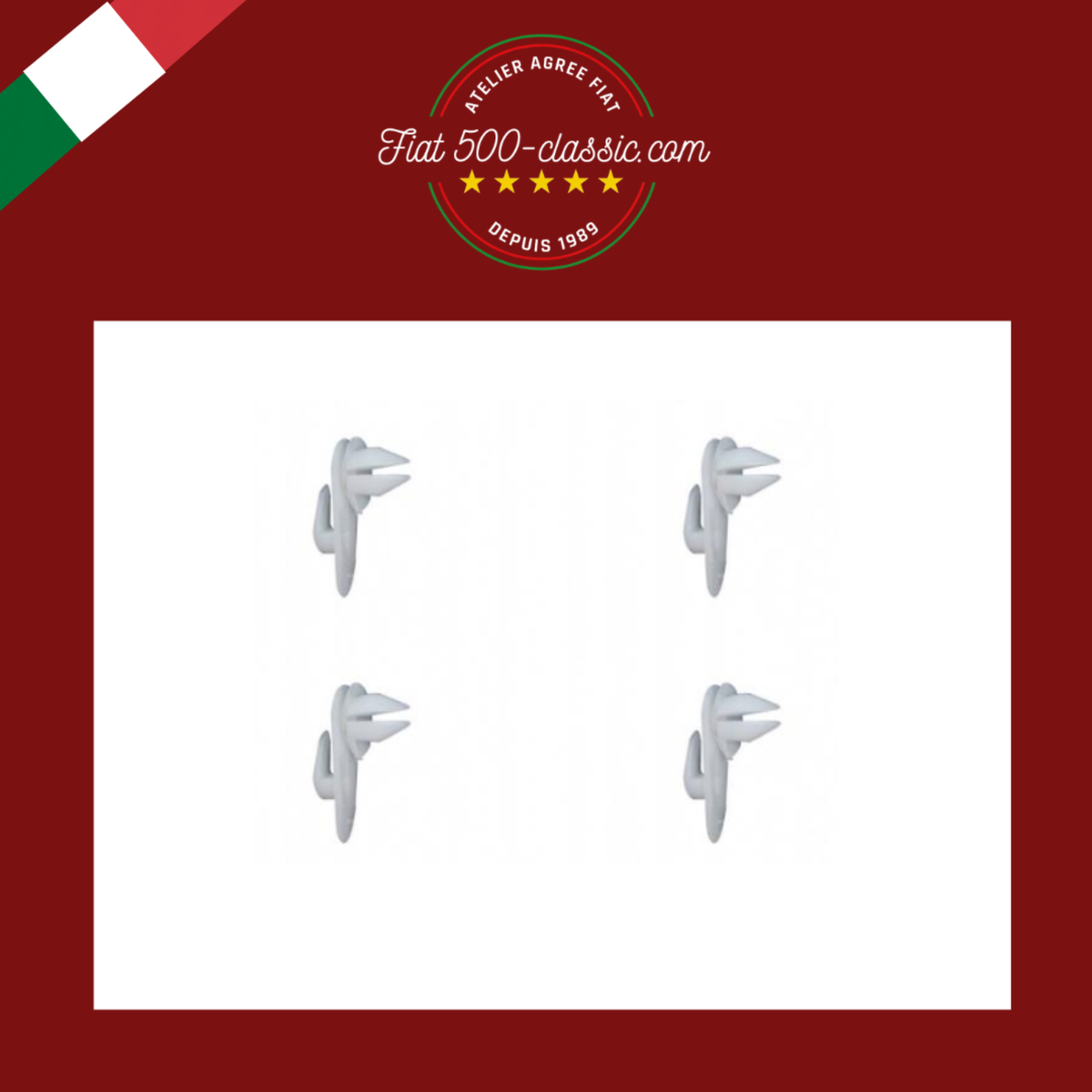 KIT PETITS RESSORTS FIXATION PANNEAUX PORTE FIAT 500
