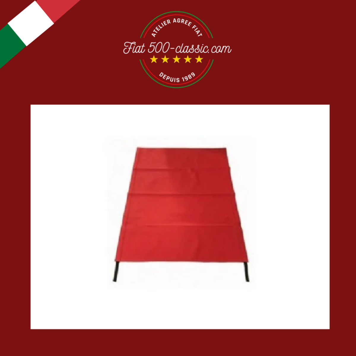 BÂCHE CAPOTE ROUGE FIAT 500 GIARDINIERA