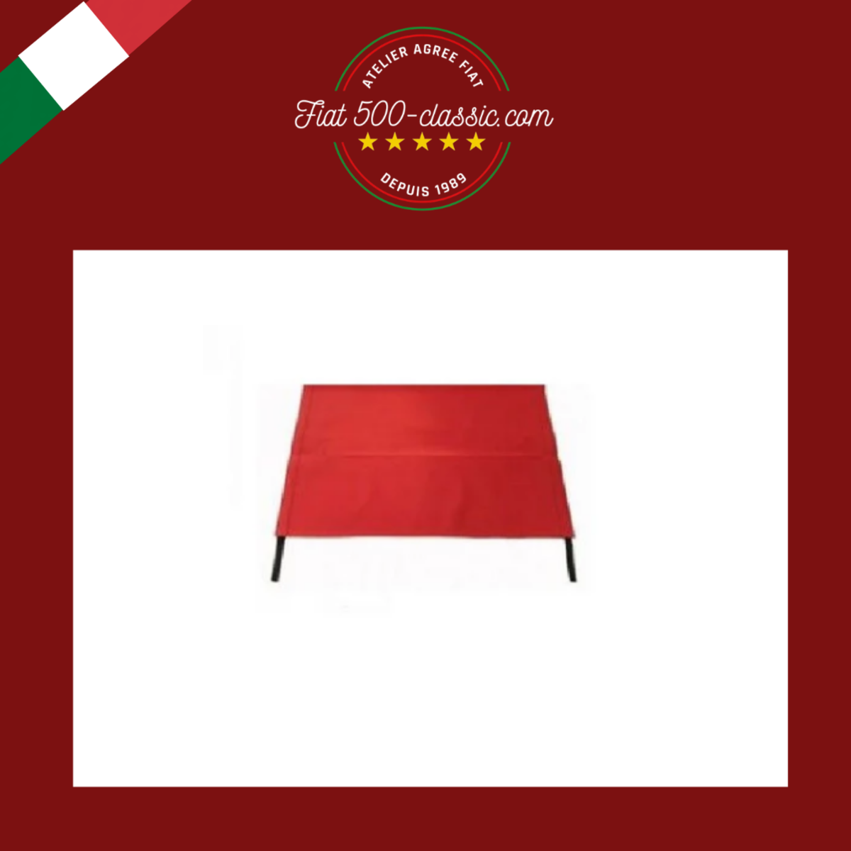 BÂCHE CAPOTE ROUGE FIAT 500 N D COURTE