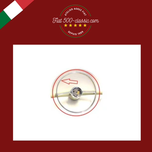 BAGUE EN MÉTAL CHROMÉ SERVO KLAXON VOLANT VITALONI FIAT 500
