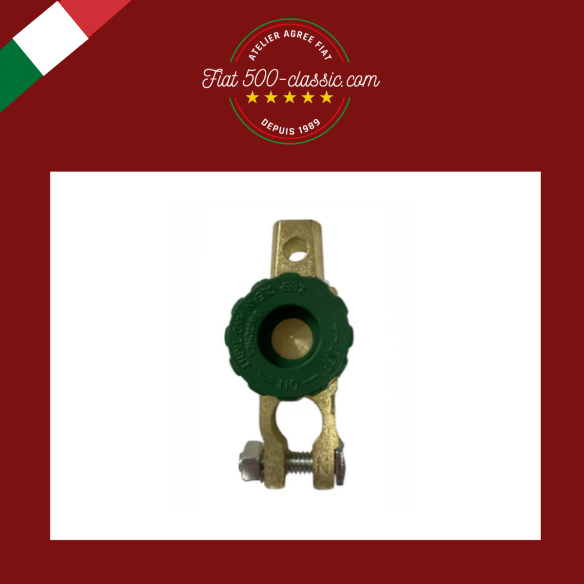 BORNE STACCA BATTERIE  FIAT 500 126