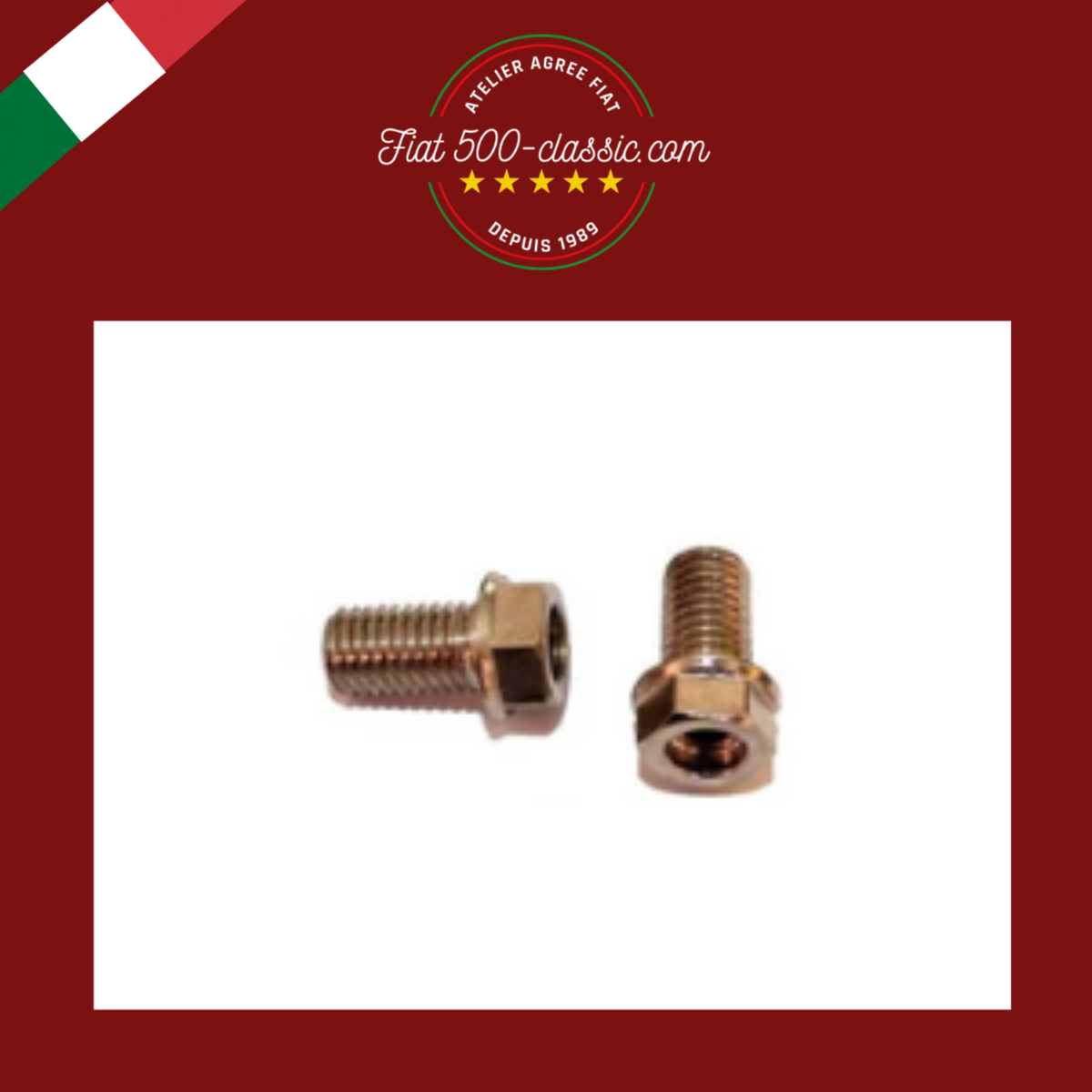 BOULON ÉVENT CULASSE NICKELÉ FIAT 500