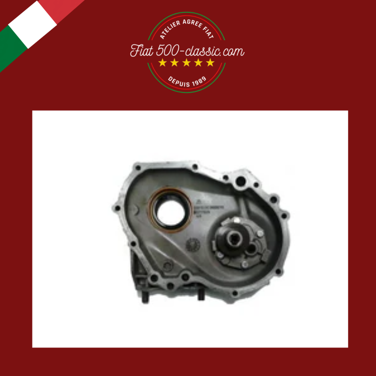 COUVERCLE DISTRIBUTION AVEC POMPE À HUILE MAJORÉE FIAT 126 COMPATIBLE AVEC FIAT 500