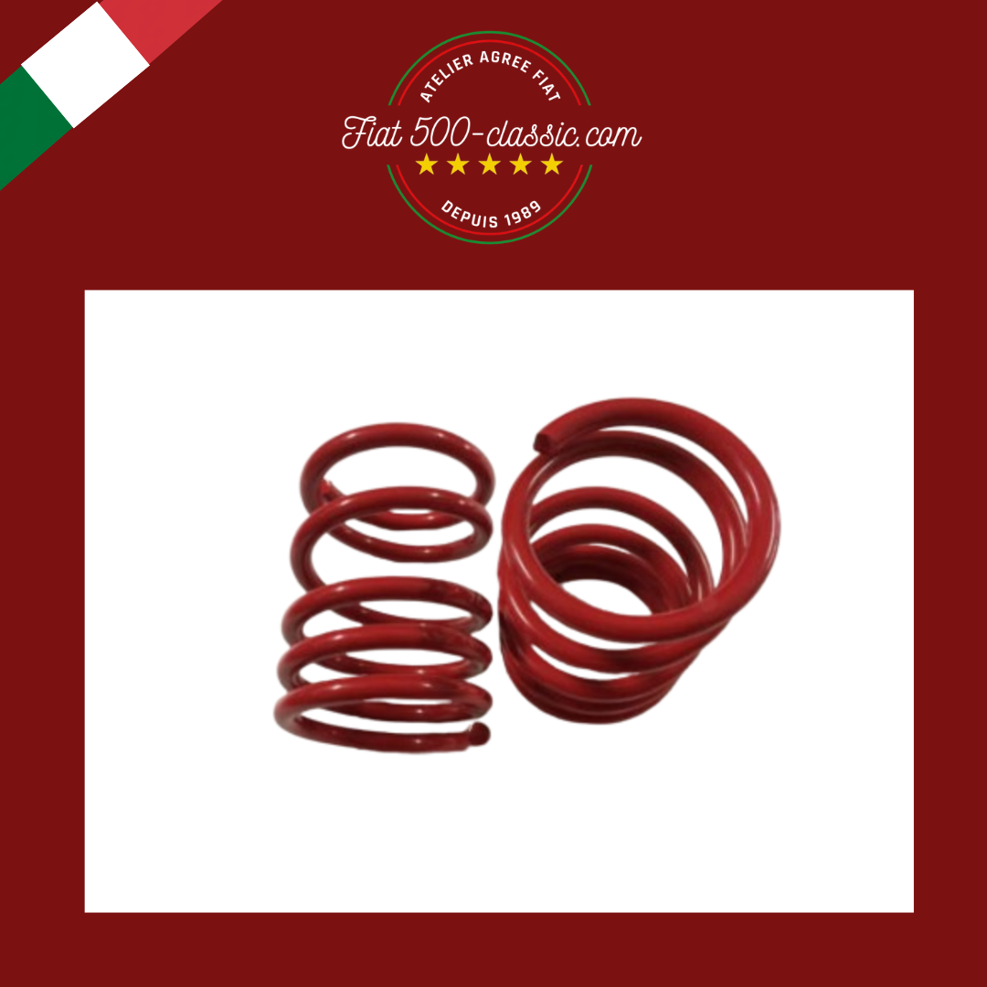 PAIRE RESSORTS SUSPENSION ARRIÈRE ROUGES HAUTEUR 19 CM FIAT 500
