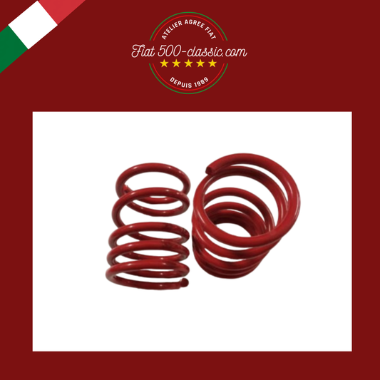 PAIRE RESSORTS SUSPENSION ARRIÈRE ROUGES HAUTEUR 19 CM FIAT 500