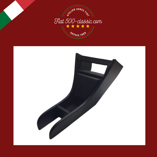 PETIT MEUBLE SUPPORT AUTORADIO EN CUIR NOIR FIAT 500