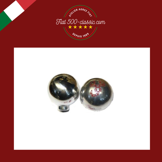 POMMEAU LEVIER VITESSES ROND CHROMÉ AVEC SCORPION ABARTH FIAT 500