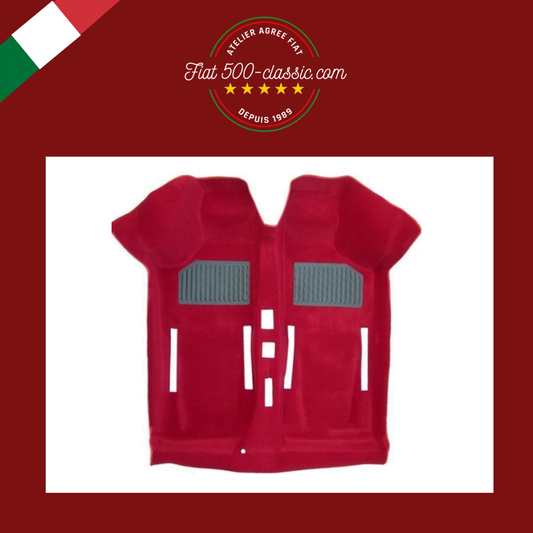 MOQUETTE ROUGE EN BOUCLÉ HAUTE QUALITÉ FIAT 500