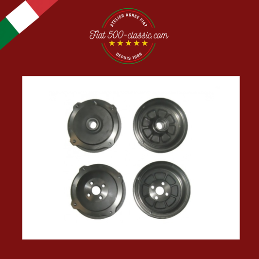 KIT 4 TAMBOURS FREIN AVANT ET ARRIÈRE FIAT 500 N  D  F  L  R