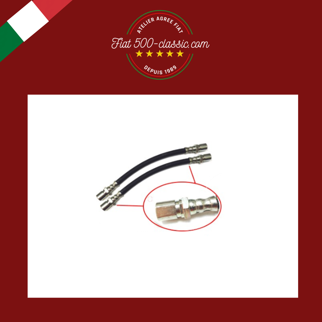 PAIRE TUYAUX FREIN FLEXIBLES ARRIÈRE FIAT 500 F L R GIARDINIERA