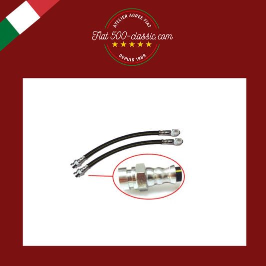 PAIRE DE FLEXIBLES DE FREIN AVANT FIAT 500 N D, F 1ʳᵉ série