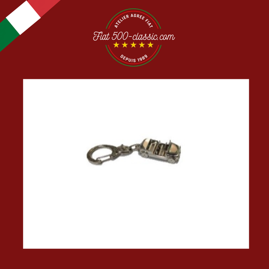 PORTE-CLÉS EN MÉTAL CHROMÉ FIAT 500