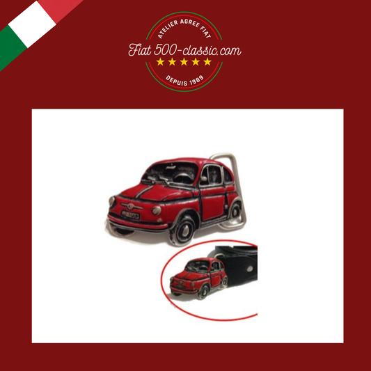 BOUCLE CEINTURE ROUGE FIAT 500
